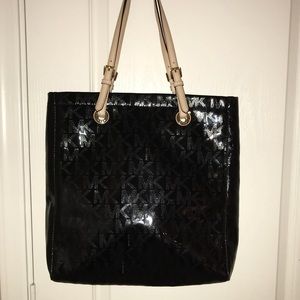 Michael Kors Black Vinyl Tote