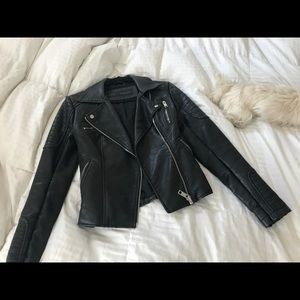 Black leather jacket