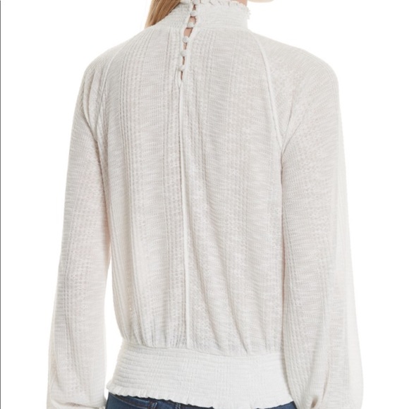 SALE NWT FREE PEOPLE THERMAL MOCK TURTLENECK TOP M - Picture 4 of 4