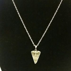Clear Crystal Healing Stone Necklace