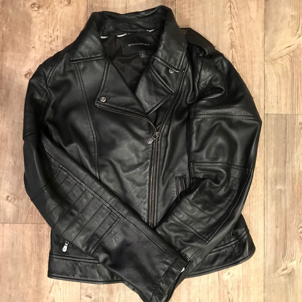 Banana Republic Leather Moto Jacket