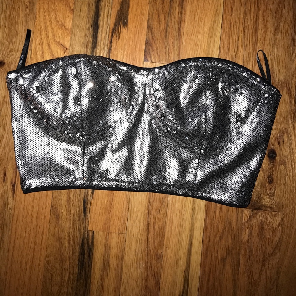 Forever 21 Gray Sparkly Bralette