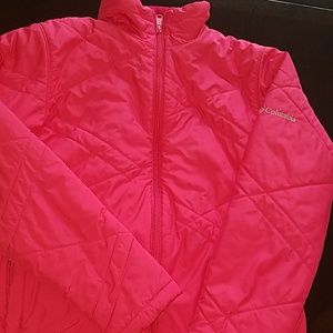 Columbia hot pink puffer