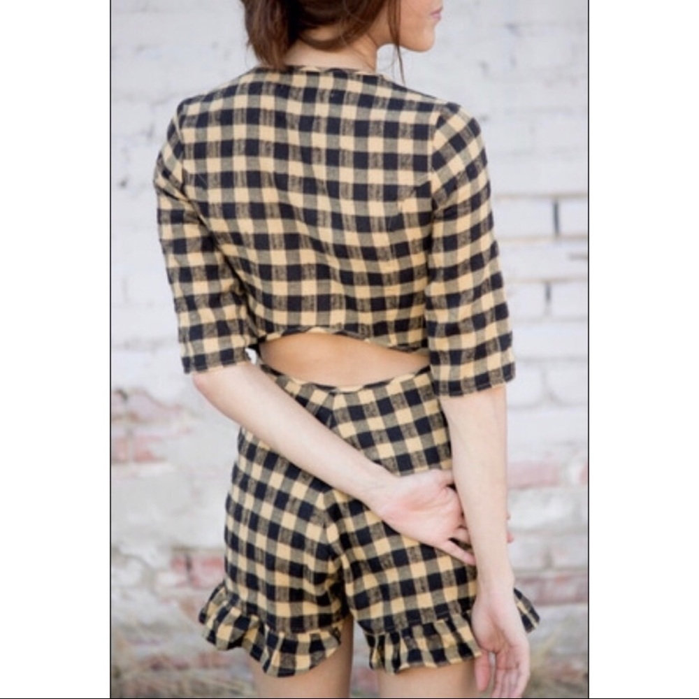 For Love and Lemons Wild West Checkered Romper