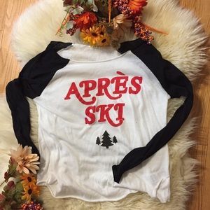 Garage Apres Ski Baseball Off The Shoulder Tee
