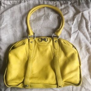 Michael Kors yellow leather shoulder bag