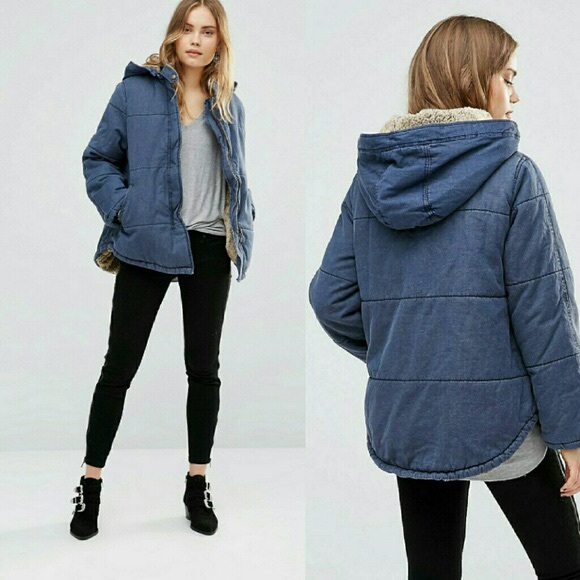free people quilted denim jacket