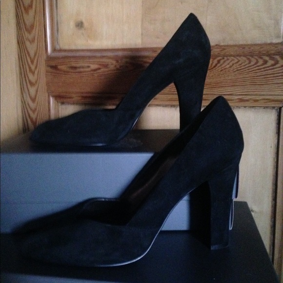 Glamorous Enzo Angiolini Sz. 10 Black Suede Pumps - Picture 2 of 3