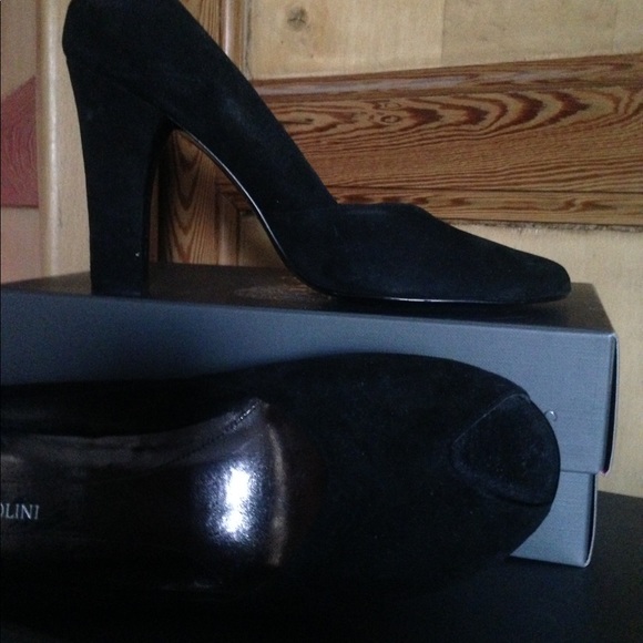 Glamorous Enzo Angiolini Sz. 10 Black Suede Pumps - Picture 3 of 3