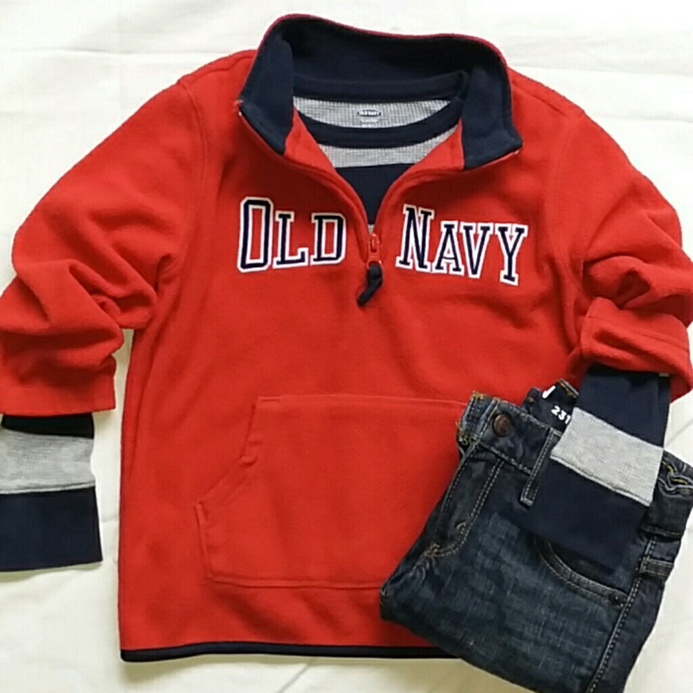 🎨Old Navy Pullover & Striped Thermal