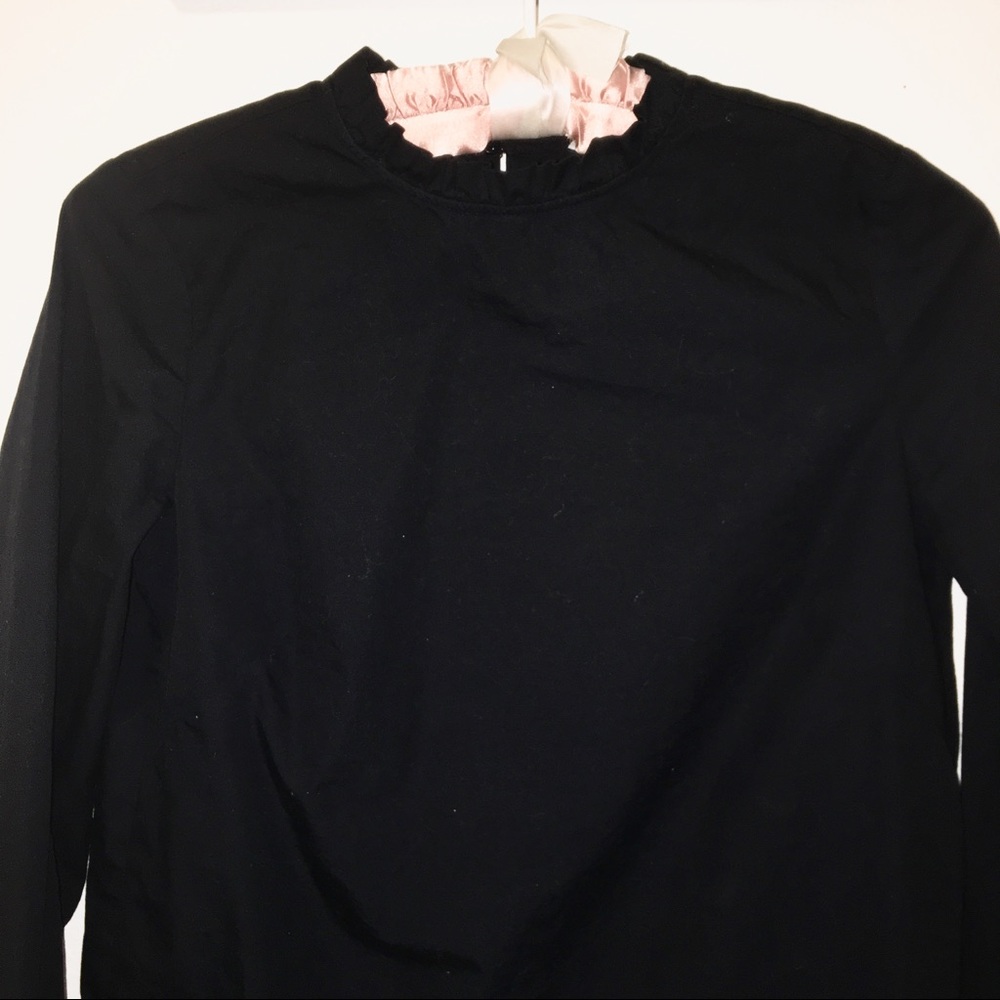 H&M Ruffle Collar & Sleeve Long Sleeve Blouse