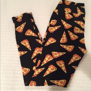 LuLaRoe Pizza Leggings OS