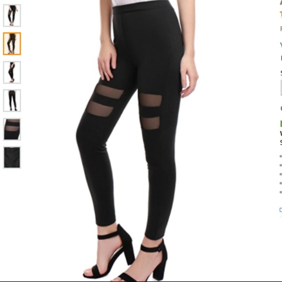 New w/tags! Sexy Black Leggings! - Picture 3 of 6