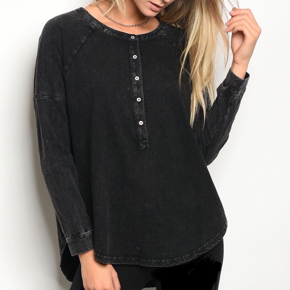 | ACID WASHED HENLEY |