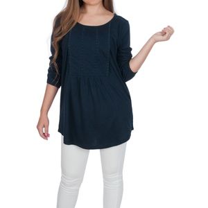 Big Tall Boho Crochet Lace Maternity Nursing Tunic