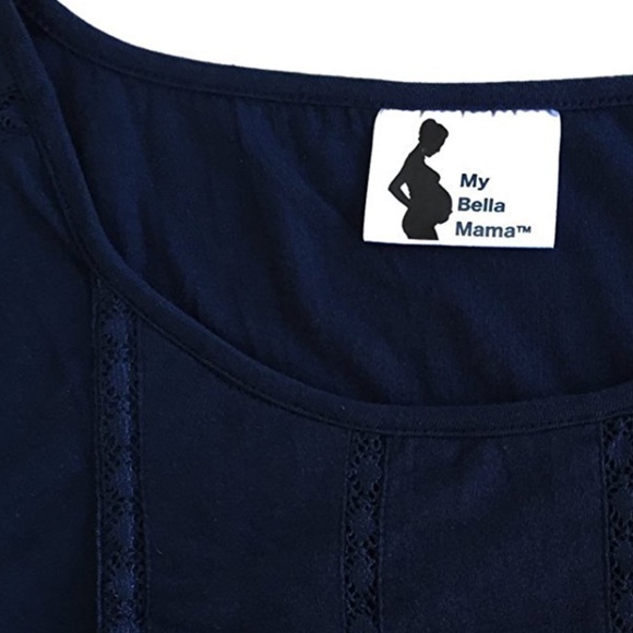 Big Tall Boho Crochet Lace Maternity Nursing Tunic - Picture 7 of 8