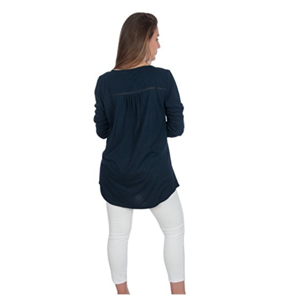 Big Tall Boho Crochet Lace Maternity Nursing Tunic - Picture 8 of 8