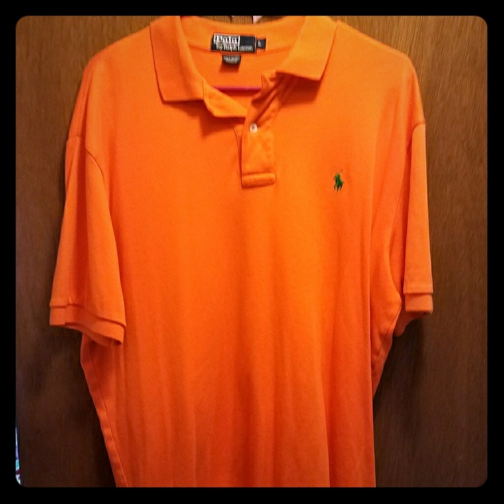 Orange polo ralph lauren polo shirt large