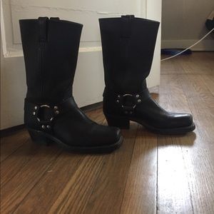 Black Harness Frye Boots size 8