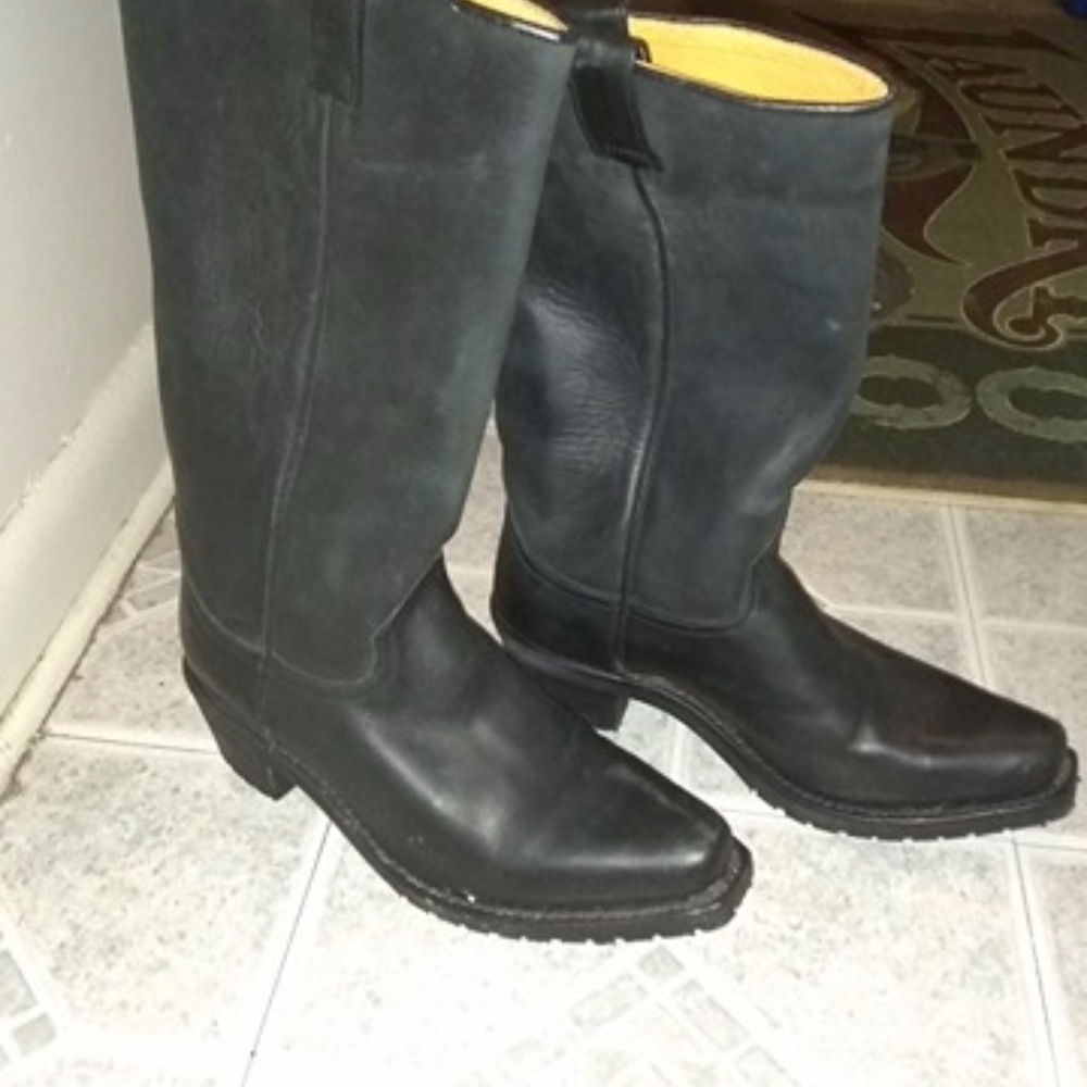 Frye black leather women's western boots sz 8.5 M - Picture 8 of 8