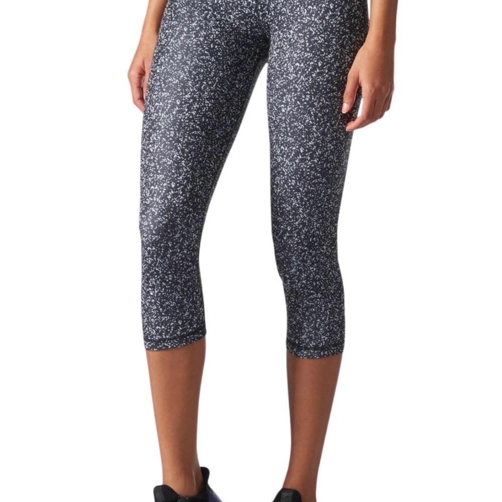 adidas D2M Micro Camo Print Three-Quarter Tights