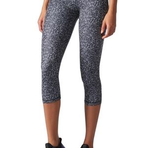 adidas D2M Micro Camo Print Three-Quarter Tights