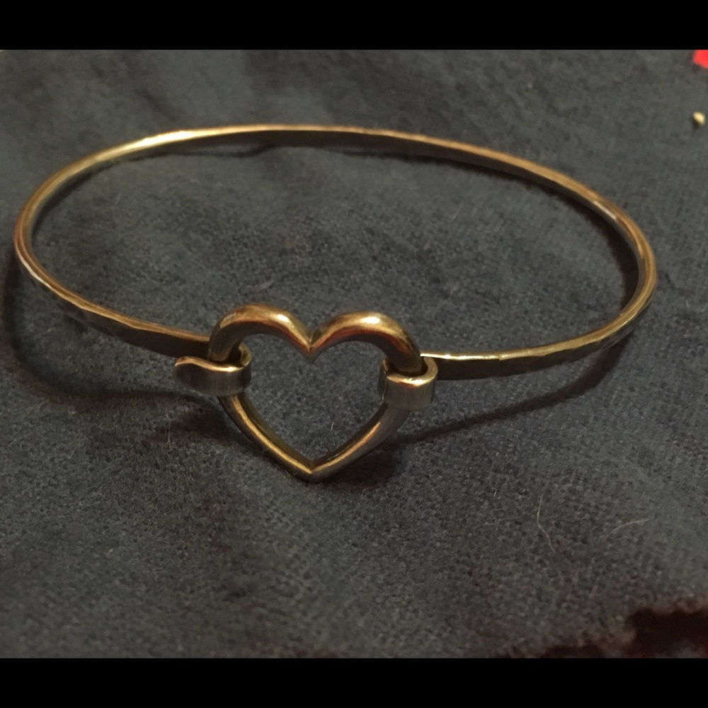 James Avery Retired Heart Hook bangle/bracelet
