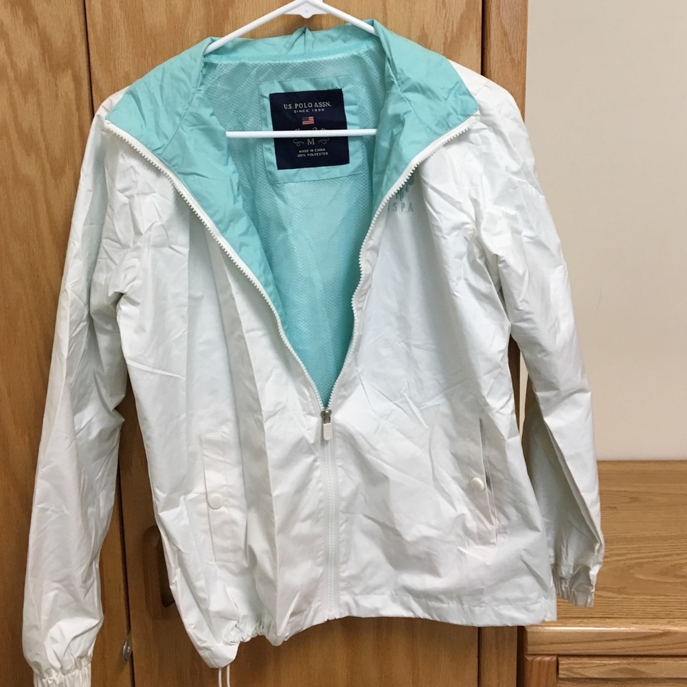 White windbreaker