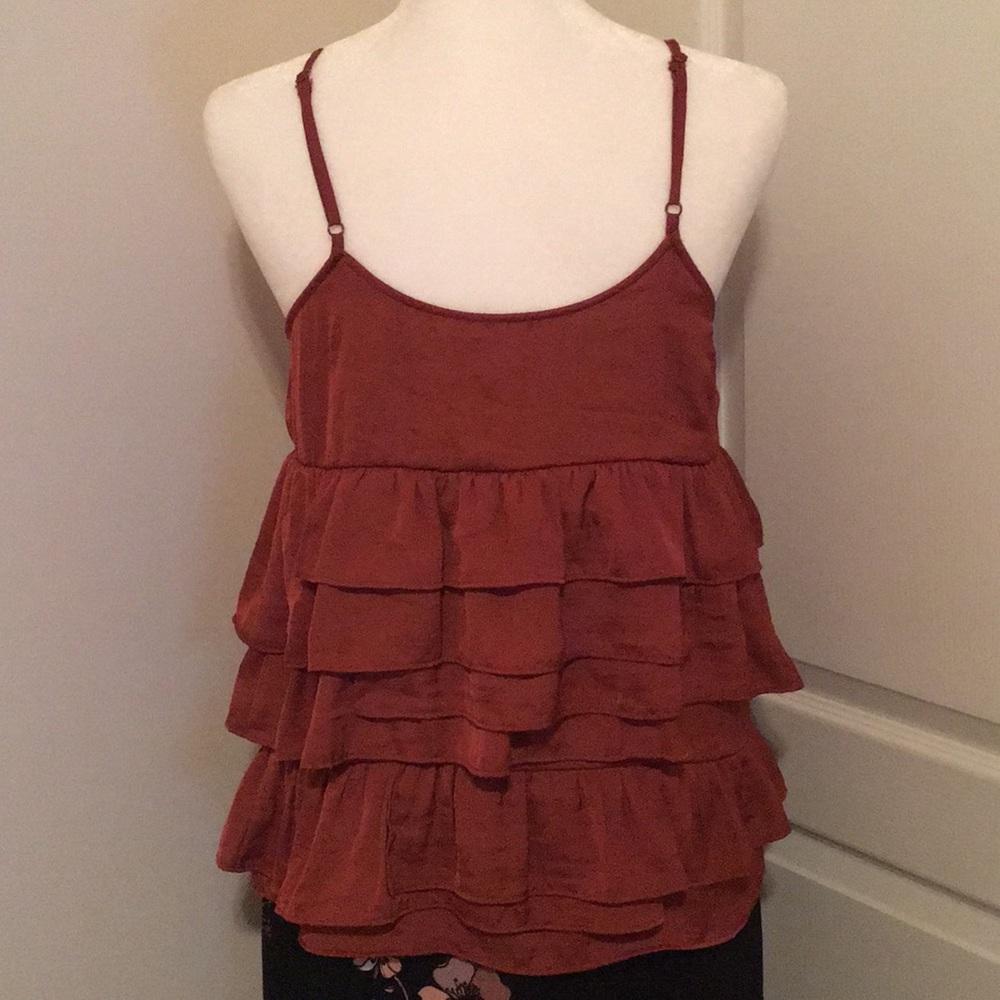 Who What Wear Target Tiered Ruffle Camisole Tank - Picture 5 of 8