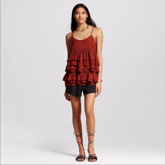 Who What Wear Target Tiered Ruffle Camisole Tank - Picture 2 of 8