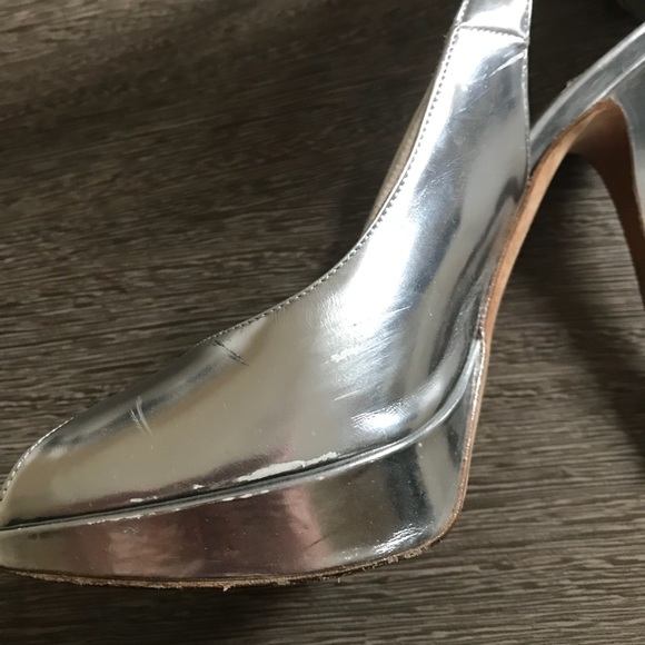 Christian Dior Silver open toe pump size 36 1/2 - Picture 3 of 6
