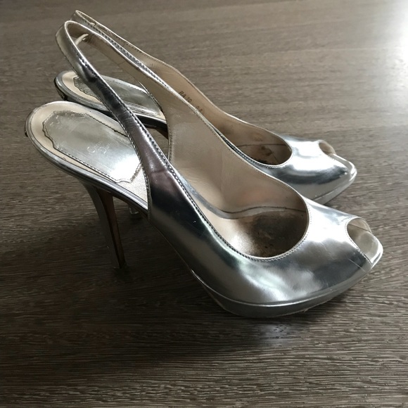 Christian Dior Silver open toe pump size 36 1/2 - Picture 4 of 6