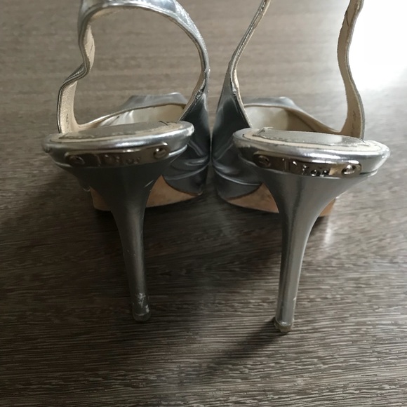 Christian Dior Silver open toe pump size 36 1/2 - Picture 5 of 6