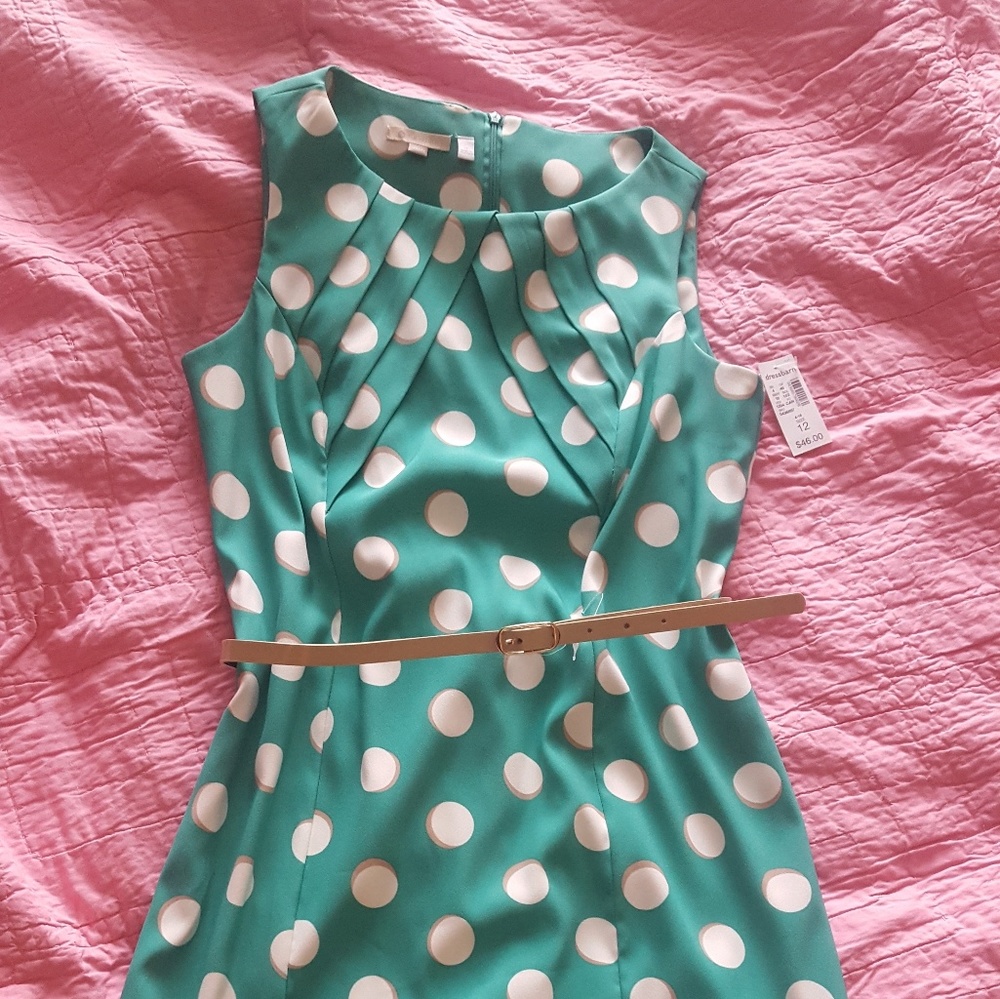 Signature polka dot fitted dress