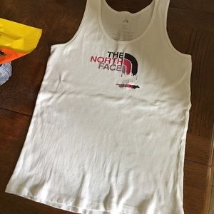 Sleeveless tank top in white with North Face!