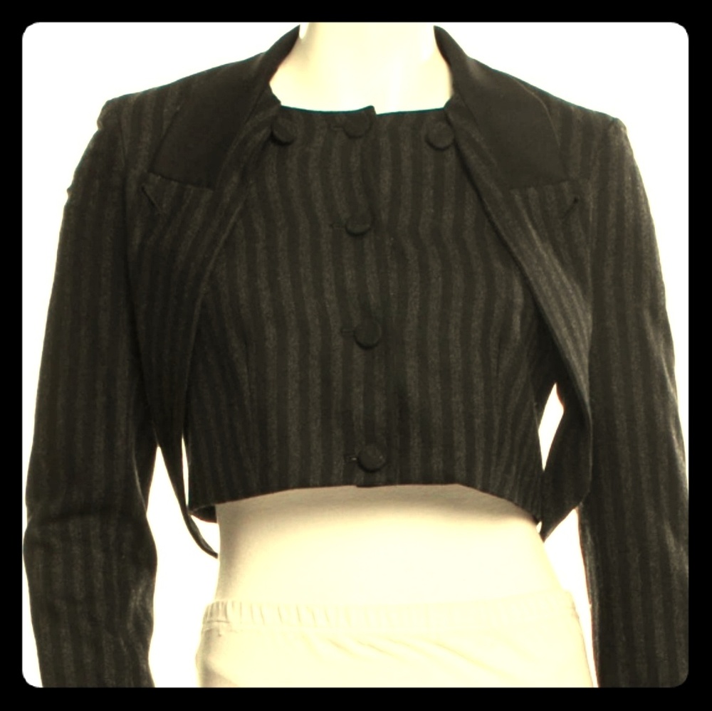 ALEXANDER WANG WOOL PINSTRIPED BLAZER