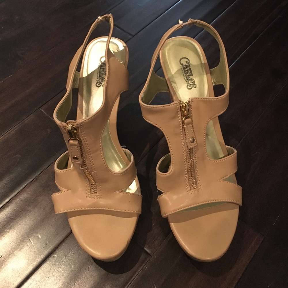 🆕Carlos Carlos Santana Wedge w gold zipper