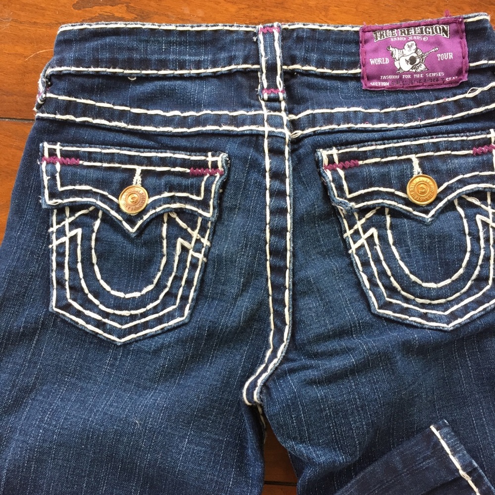 TRUE RELIGION girl’s skinny jeans. Like new. SZ 14