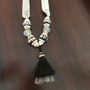 Twine & Twig Double Tassel Horse Hair Necklace