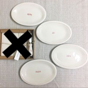Rae Dunn Christmas Ovals set of 4