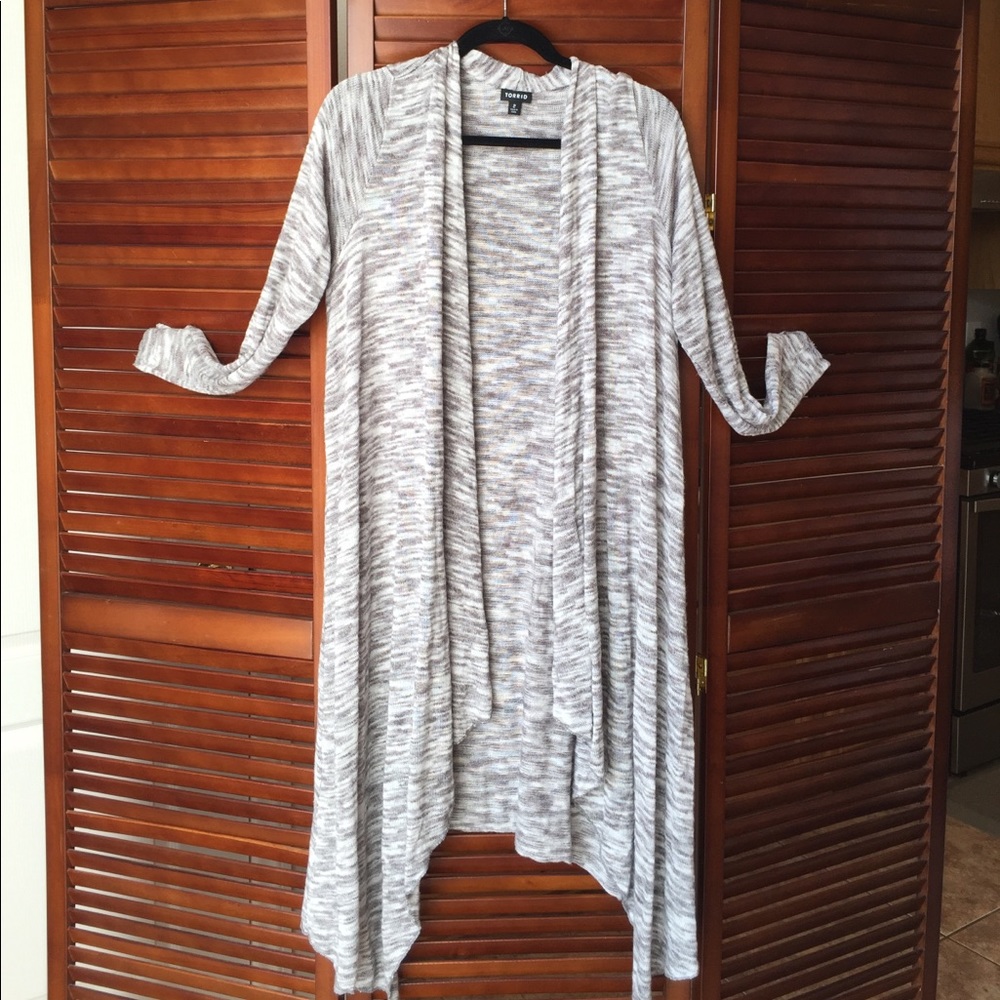 Plus size long sweater wrap