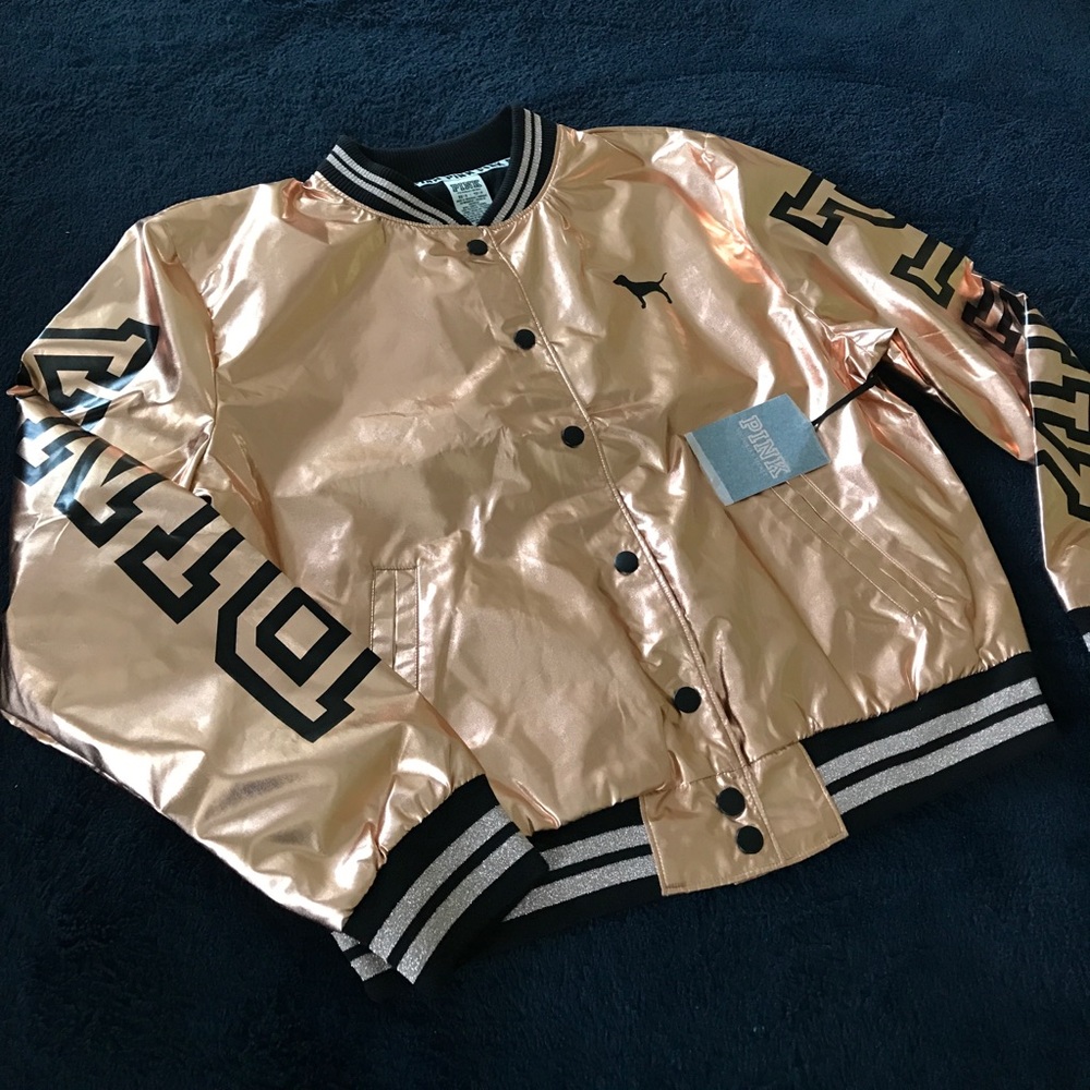 NEW VS PINK BomberJacket. Fits up to Size M