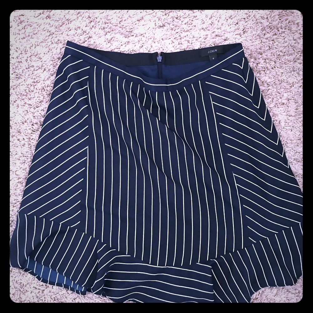 J Crew Pin Striped Skirt
