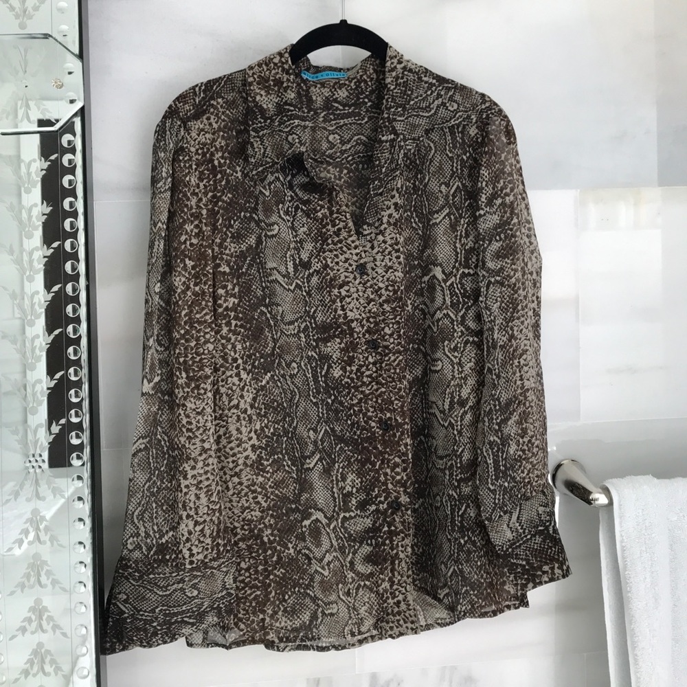 Alice + Olivia Snake Print Top