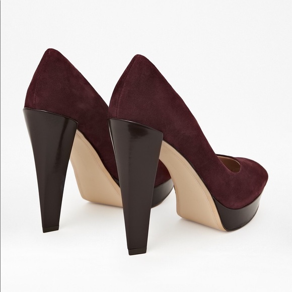 French Connection maroon suede pumps - Picture 2 of 8