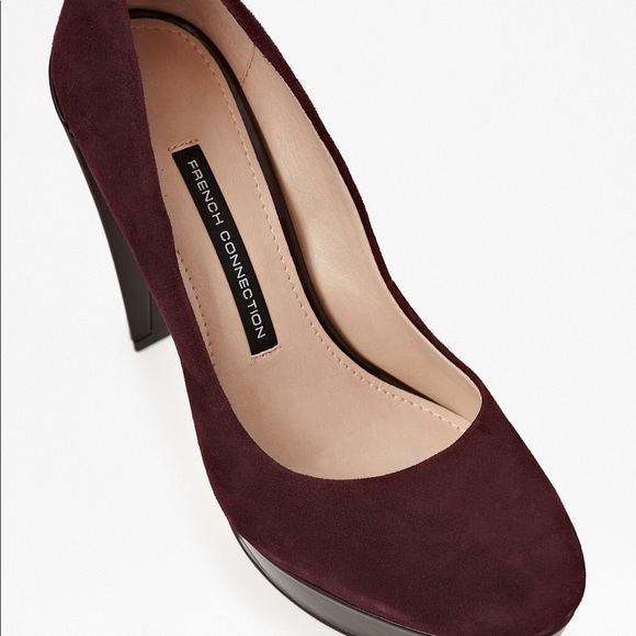 French Connection maroon suede pumps - Picture 3 of 8