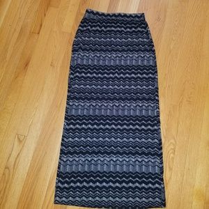 Chevron Maxi Skirt