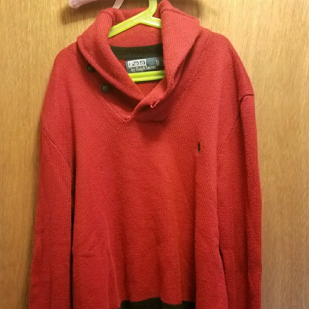 Polo ralph lauren knitt red and black sweater