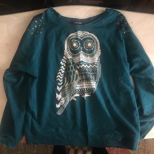 Cotton Candy Owl Pullover Sweatshirt