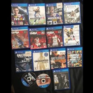 Lot of PS4 games. Will sell single games too.